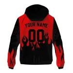 custom tampa bay buccaneers flame trim red black windbreaker jacket best selling