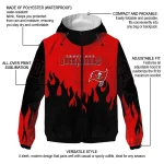 custom tampa bay buccaneers flame trim red black windbreaker jacket best selling