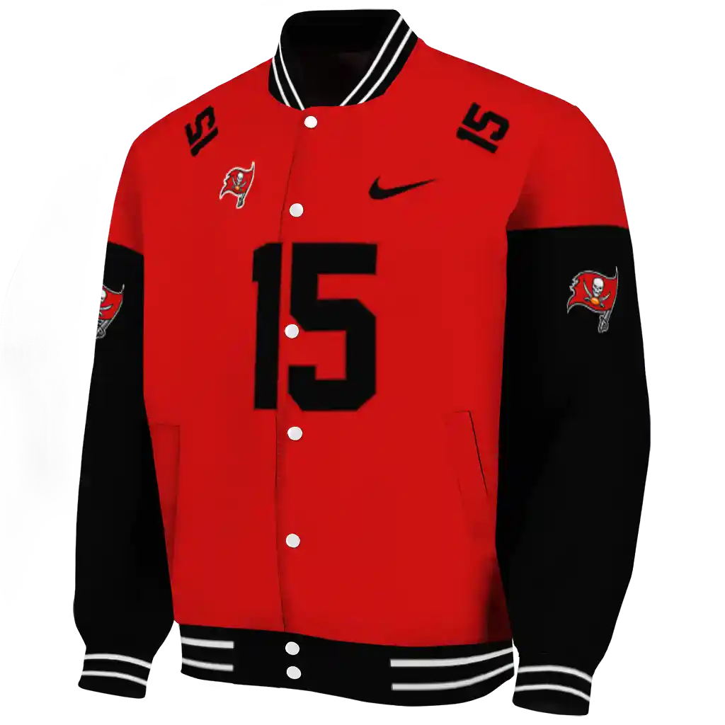 custom tampa bay buccaneers team patch red varsity jacket best selling custom tampa bay buccaneers team patch red varsity jacket best selling