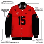 custom tampa bay buccaneers team patch red varsity jacket best selling
