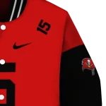 custom tampa bay buccaneers team patch red varsity jacket best selling