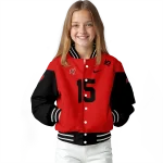 custom tampa bay buccaneers team patch red varsity jacket best selling