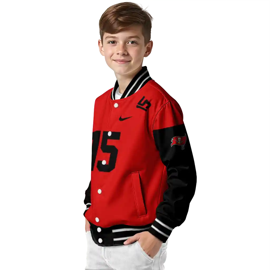 custom tampa bay buccaneers team patch red varsity jacket trendy custom tampa bay buccaneers team patch red varsity jacket trendy