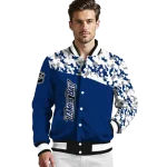 custom tampa bay lightning flag scratch effect blue varsity jacket best selling