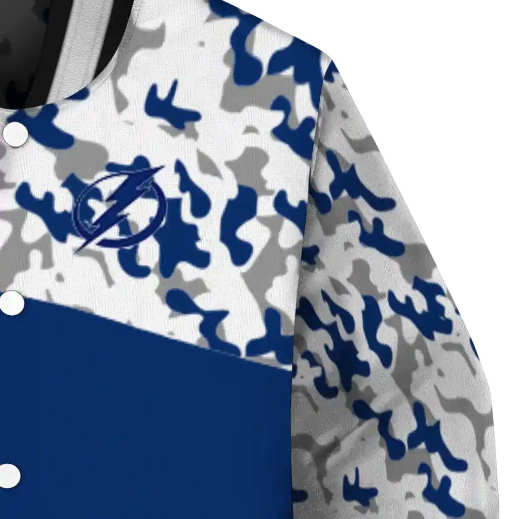 custom tampa bay lightning flag scratch effect blue varsity jacket premium grade custom tampa bay lightning flag scratch effect blue varsity jacket premium grade