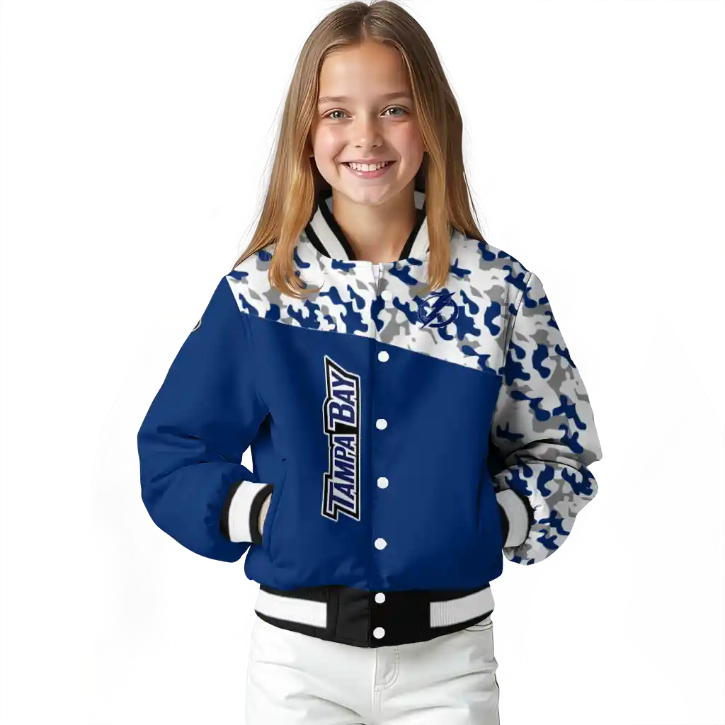 custom tampa bay lightning flag scratch effect blue varsity jacket top rated custom tampa bay lightning flag scratch effect blue varsity jacket top rated