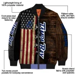custom tampa bay lightning flag wood brown bomber jacket best selling