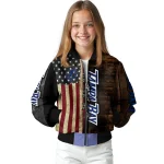 custom tampa bay lightning flag wood brown bomber jacket best selling