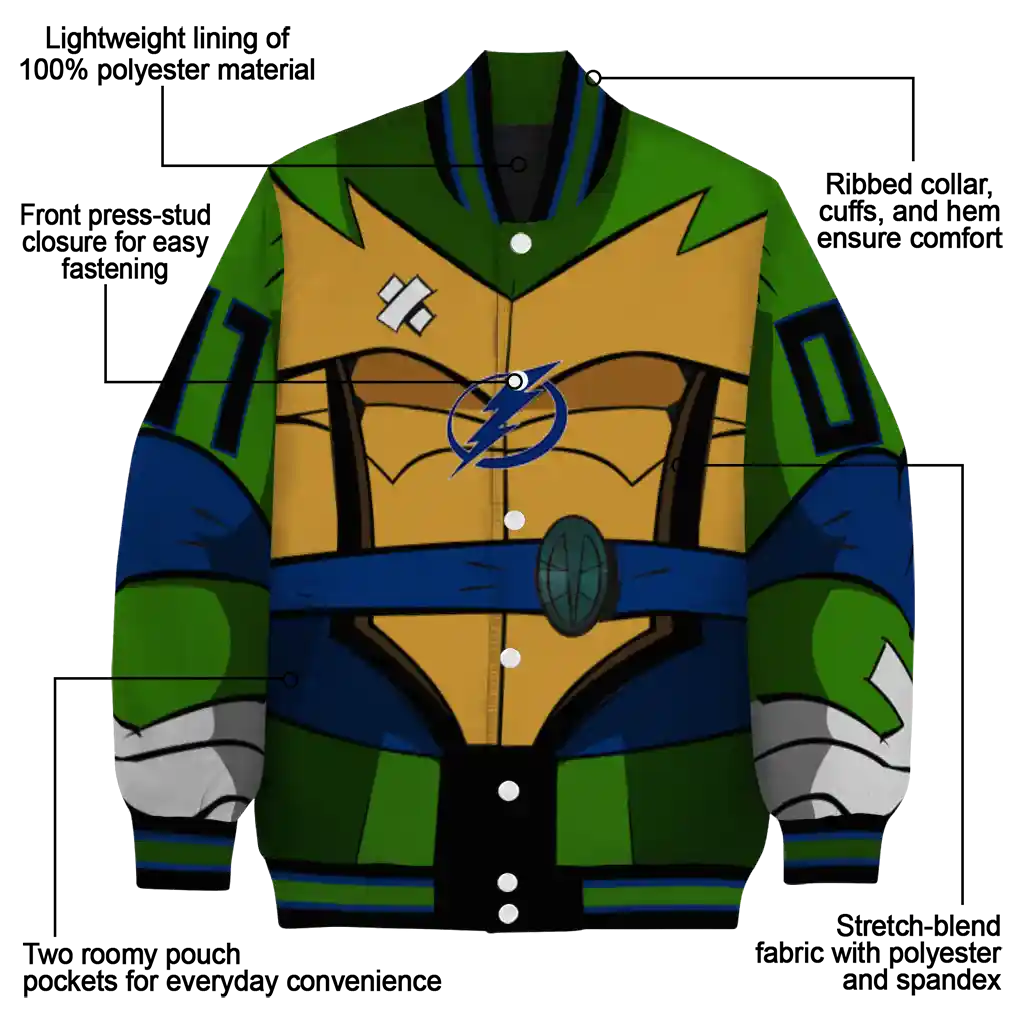 custom tampa bay lightning turtle armor varsity jacket new arrival custom tampa bay lightning turtle armor varsity jacket new arrival