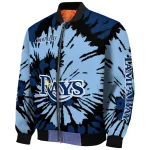 custom tampa bay rays burst splatter navy bomber jacket best selling