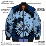 custom tampa bay rays burst splatter navy bomber jacket best selling