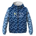 custom tampa bay rays trellis mesh navy windbreaker jacket best selling