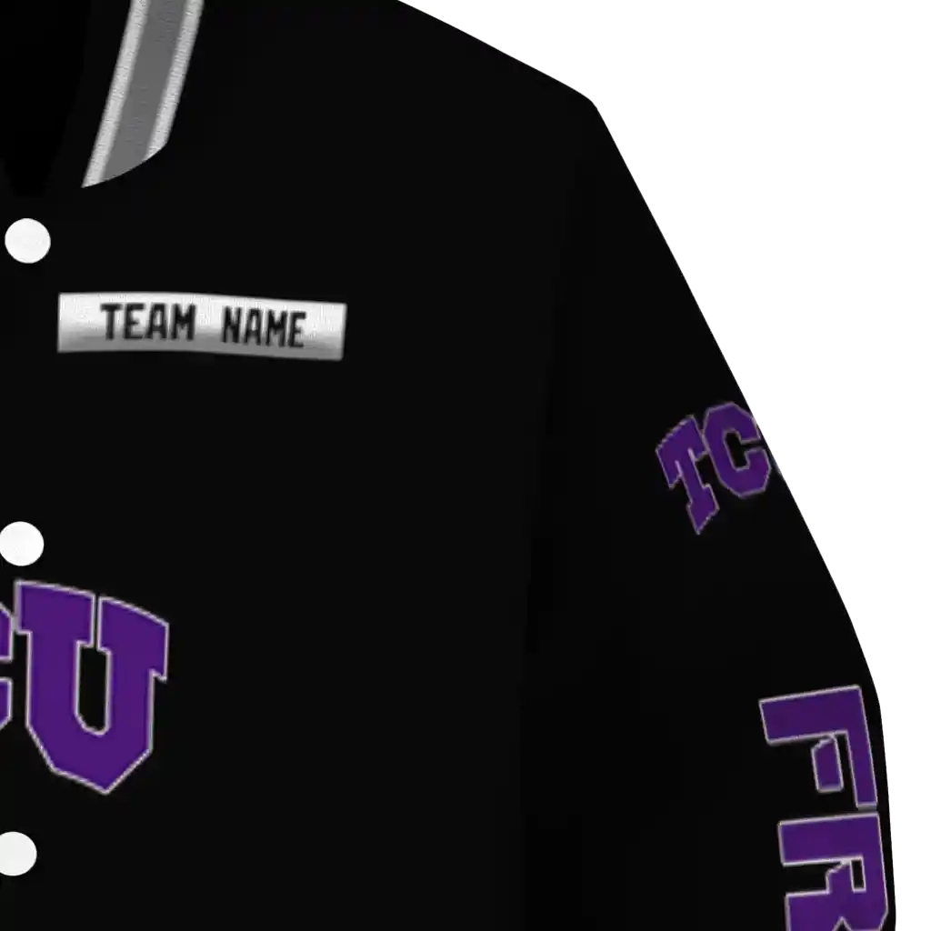 custom tcu horned frogs american flag skull black varsity jacket premium grade custom tcu horned frogs american flag skull black varsity jacket premium grade