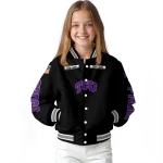 custom tcu horned frogs american flag skull black varsity jacket best selling