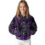 custom tcu horned frogs antlers motif purple black varsity jacket best selling
