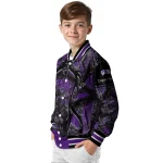 custom tcu horned frogs antlers motif purple black varsity jacket best selling