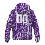custom tcu horned frogs brushstroke pattern purple windbreaker jacket best selling
