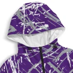 custom tcu horned frogs brushstroke pattern purple windbreaker jacket best selling