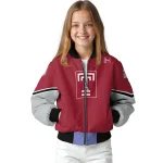 custom temple owls chevron style red bomber jacket best selling