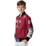 custom temple owls chevron style red bomber jacket best selling