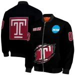 custom temple owls claw shred black bomber jacket best selling