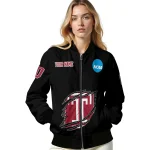 custom temple owls claw shred black bomber jacket best selling