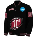 custom temple owls claw shred black varsity jacket best selling