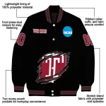 custom temple owls claw shred black varsity jacket best selling
