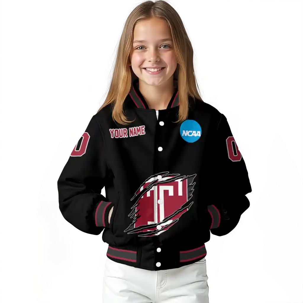 custom temple owls claw shred black varsity jacket top rated custom temple owls claw shred black varsity jacket top rated