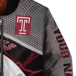 custom temple owls electric flash red bomber jacket best selling