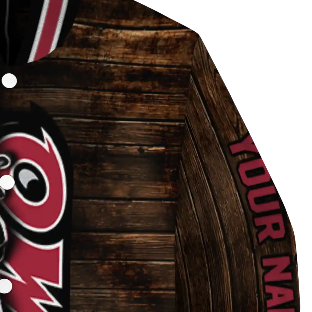 custom temple owls flag wood brown varsity jacket premium grade custom temple owls flag wood brown varsity jacket premium grade