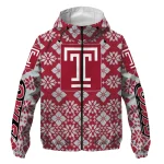 custom temple owls geometric blossom red windbreaker jacket best selling