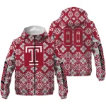 custom temple owls geometric blossom red windbreaker jacket best selling