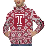custom temple owls geometric blossom red windbreaker jacket best selling