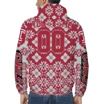 custom temple owls geometric blossom red windbreaker jacket best selling