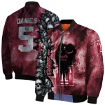 custom temple owls skull cluster red bomber jacket best selling