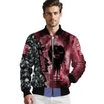 custom temple owls skull cluster red bomber jacket best selling