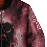 custom temple owls skull cluster red bomber jacket best selling