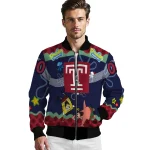 custom temple owls spongebob playtime red blue bomber jacket best selling