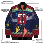 custom temple owls spongebob playtime red blue bomber jacket best selling