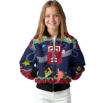 custom temple owls spongebob playtime red blue bomber jacket best selling