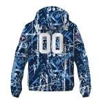 custom tennessee titans brushstroke pattern navy windbreaker jacket best selling