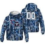 custom tennessee titans brushstroke pattern navy windbreaker jacket best selling