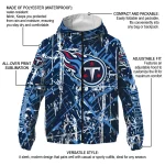 custom tennessee titans brushstroke pattern navy windbreaker jacket best selling