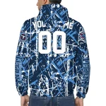 custom tennessee titans brushstroke pattern navy windbreaker jacket best selling