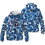 custom tennessee titans camouflage mashup navy windbreaker jacket best selling