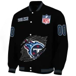 custom tennessee titans claw scratch black varsity jacket best selling