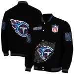 custom tennessee titans claw scratch black varsity jacket best selling
