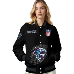 custom tennessee titans claw scratch black varsity jacket best selling
