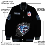 custom tennessee titans claw scratch black varsity jacket best selling